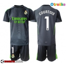 Otroške Nogometnih dresov Real Madrid Thibaut Courtois #1 Vratar Tretji 2025-26 Kratki rokavi (+ hlače)